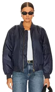 ANINE BING Leon Bomber in Midnight Navy